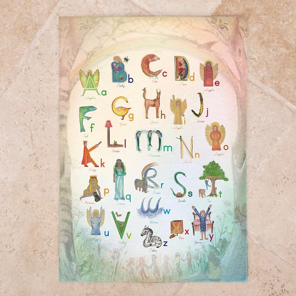 ABC Poster. Childrens Alphabet Poster. Kids Alphabet poster. Eco-friendly