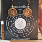 Leo Copper Zodiac Earrings 