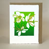 May Blossom - Original Hand Printed LinoCut Card