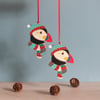  Winter Wooden Puffin Christmas Decoration - Hand Painted