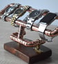 Handmade Copper, Wood & Brass Watch Stand