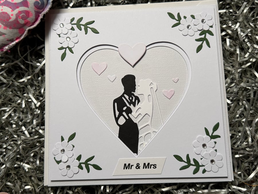 Handmade wedding day card