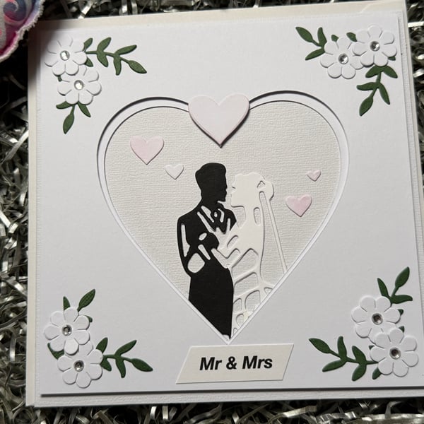 Handmade wedding day card