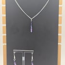 Preciosa Crystal Bracelet jewellery set - Purple ombre