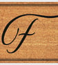 F Letter Door Mat - Monogram Letter F Welcome Mat - 3 Sizes
