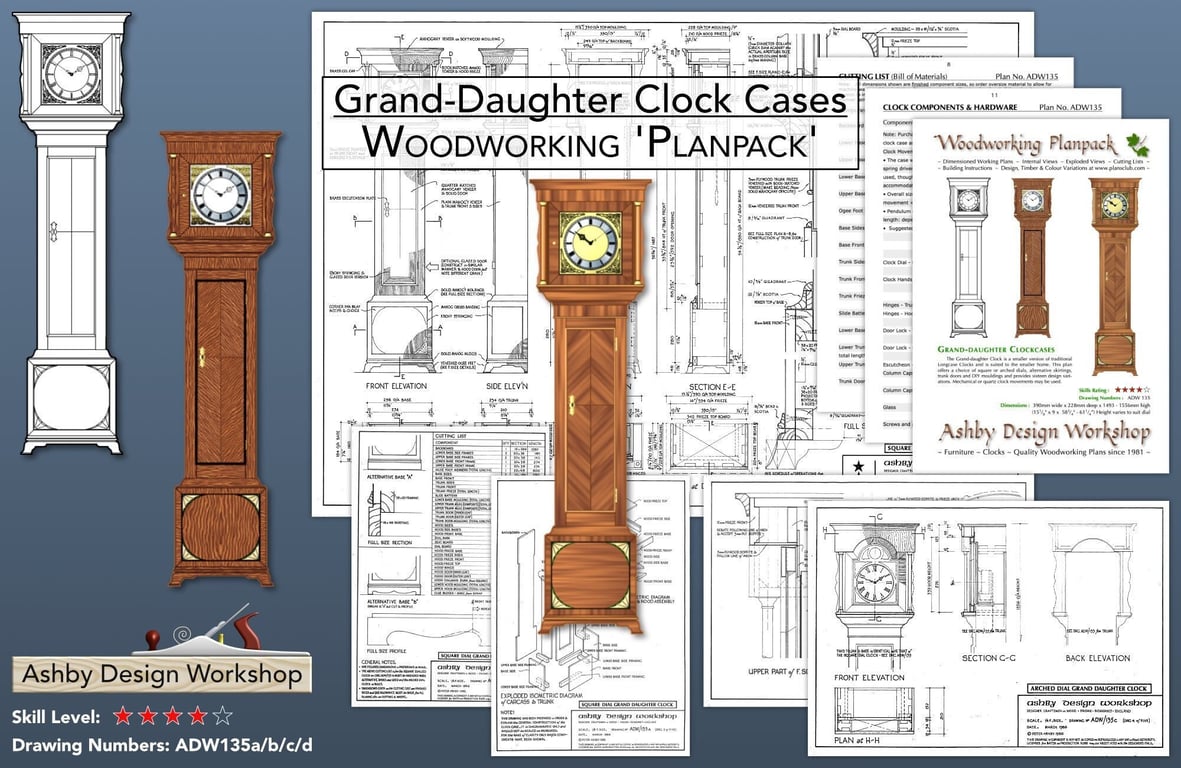 Granddaughter Clocks - a DIY Woodworking PlanPack