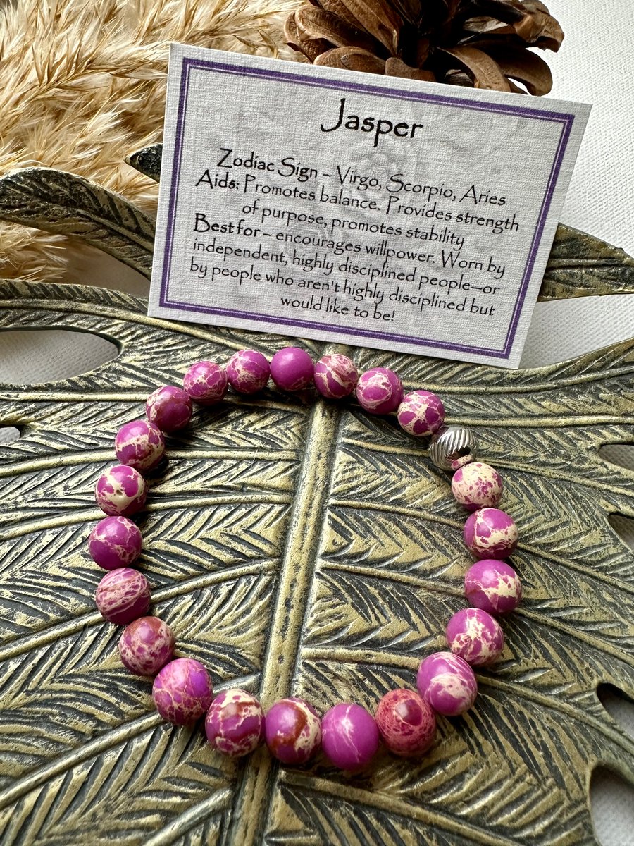 Imperial Jasper (Dyed) - Elasticated Bracelet 