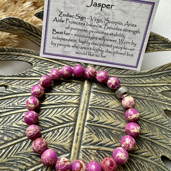 Imperial Jasper (Dyed) - Elasticated Bracelet 