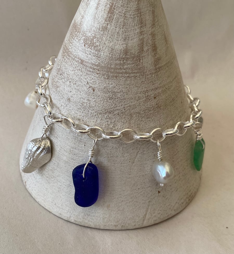 Sterling Silver 'Fruits de Mer' bracelet