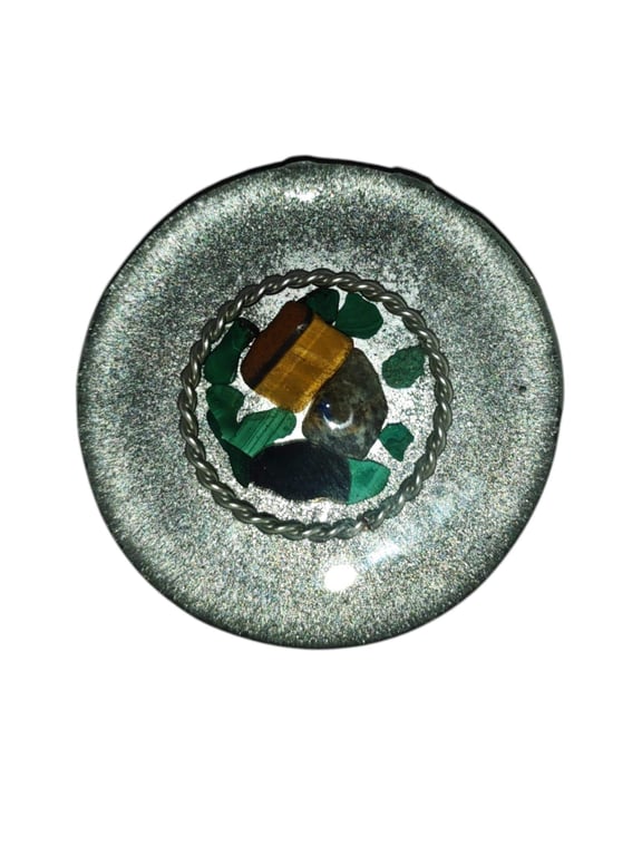 Pocket Tensor Ring, 144Mhz, EMF5G Protection, Malachite, Tiger Eye, Lapis, Obsid