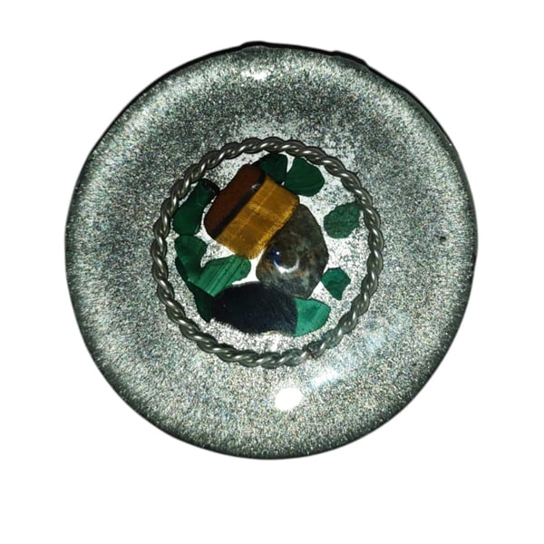 Pocket Tensor Ring, 144Mhz, EMF5G Protection, Malachite, Tiger Eye, Lapis, Obsid