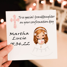 Granddaughter On Your Confirmation Day Card, Confirmation Card For Granddaughter