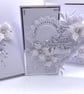 Personalised - Luxury 25th Silver Wedding anniversary card boxed