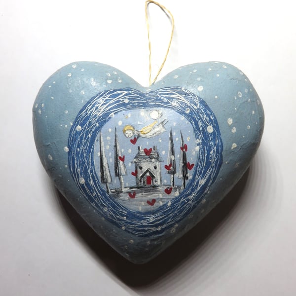 Folk art hanging Christmas decoration