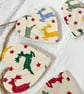 Small Wooden Emma Bridgewater Designs Christmas Tree Decorations Set of 6 - Image 6