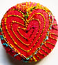 One Inch Badge Multicoloured Heart Badge 