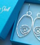 Hand Forged Textured Spiral Earrings  - Image 3