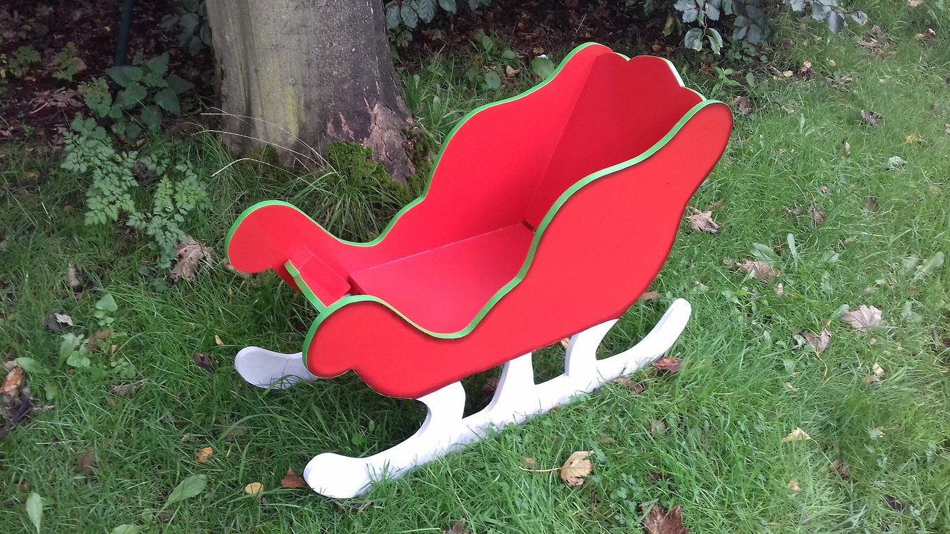 PICK UP ONLY Santa Sleigh Xmas Prop Photographer Photo Shoot Grotto Baby Child D