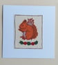 Embroidered Squirrel Christmas Card - Image 4