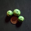 Art Beads - Green Riot x 3