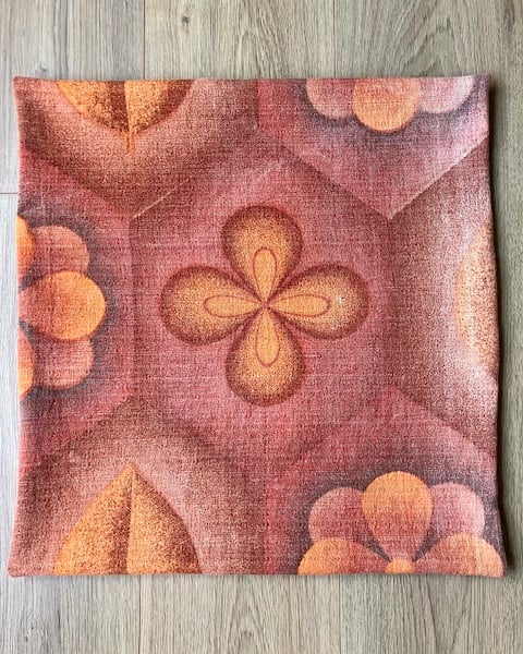 50cm cushion cover made from vintage fabric - great retro vibe