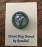 Dorset Posy Brooch, Grey Green with Blues, P33 - Image 1