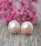 Pearl stud earrings, silver stud earrings, wedding jewellery