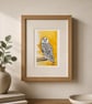 Snowy owl wall art print