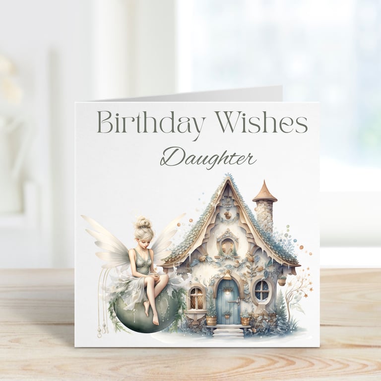 Green Fairy Daughter Birthday Card