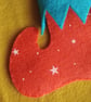 Handmade Elf Boot Christmas Orange and Blue - Image 2