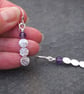 Earrings, Three silver disc and amethyst earrings, handmade jewellery - Image 4