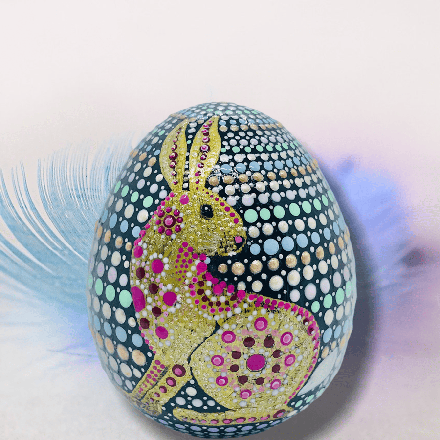 Golden Pink Bunny Egg