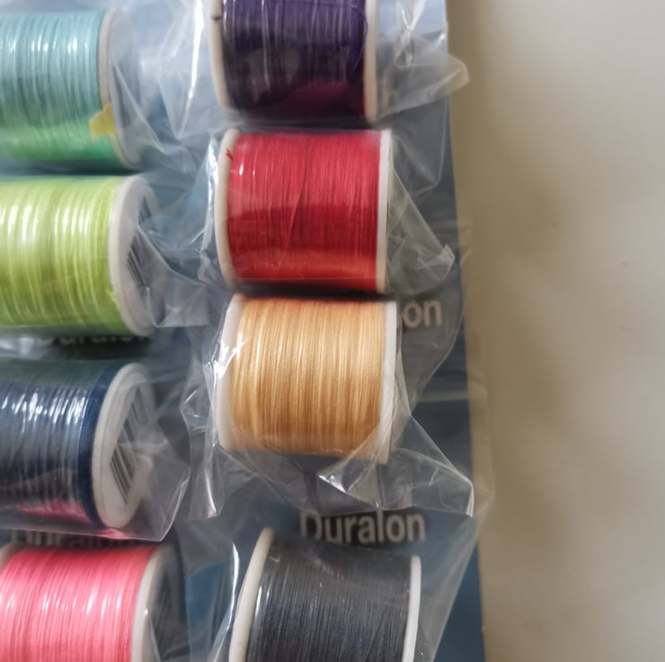 12 Reels of Assorted Polyester Thread, 100 Yard... - Folksy