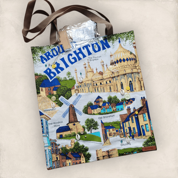 Brighton Tea Towel Tote Bag 