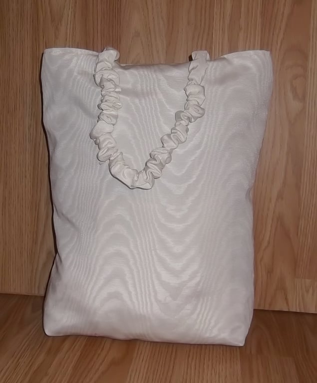 Tote bag Glam shopper Ivory Ruched handles Bag for life