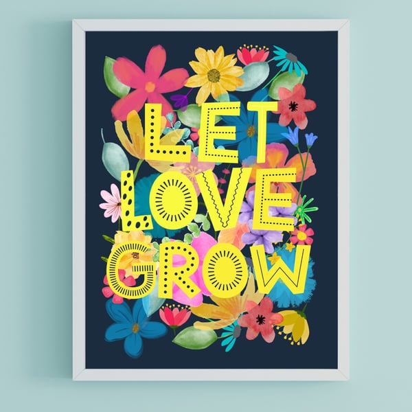 Exclusively Designed Love Print, Valentines,  Anniversary Gift, 3 Sizes