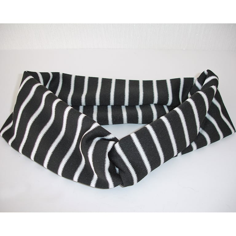 Headband Black and White Stripes Twisted Knot Hairband