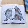 Greeting Cards Singing Fish and Stripy House Cards 4x6