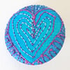 Buttons 1 inch button Hand Dyed Silks and Cottons Free Machine Embroidery Button