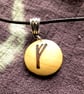 Personalised Wooden Pyrography  Rune Pendant - Image 4