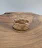 Skinny Hammered 14k Gold Filled Ring: Minimalist Stacking Band - Image 1