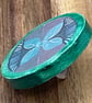 Handmade wooden brooch with floral motif  - Image 10