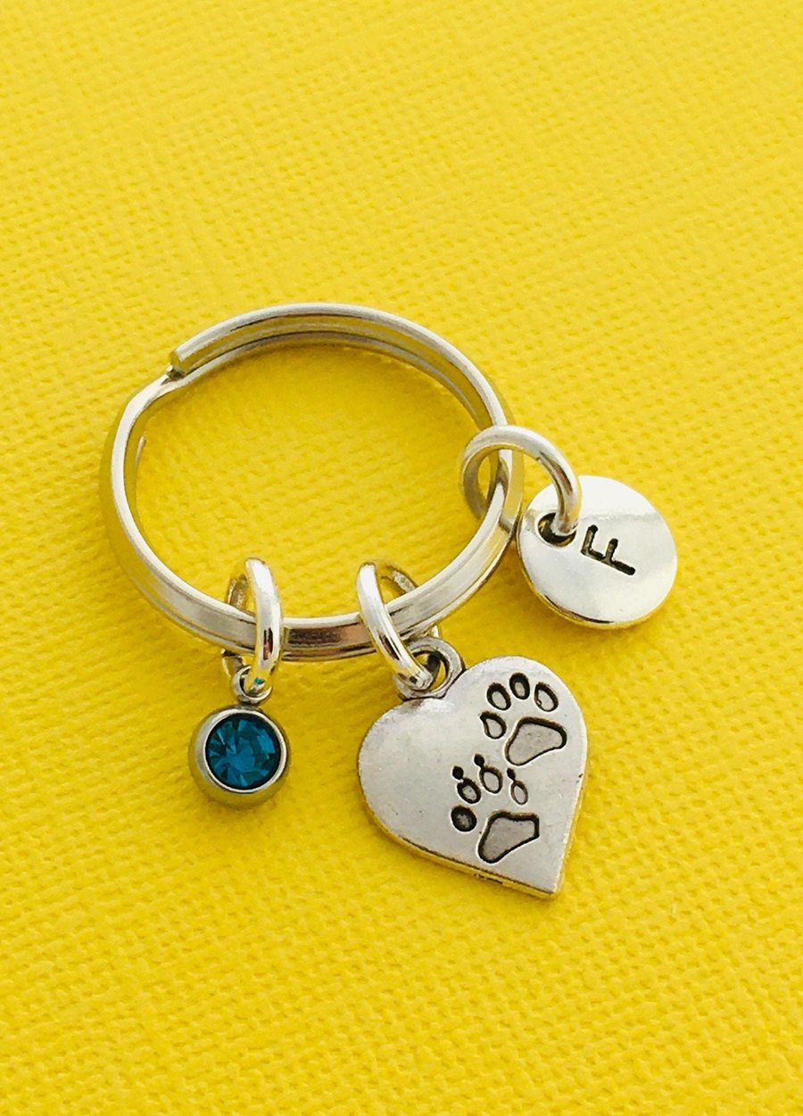 Personalised Paw Print Keychain