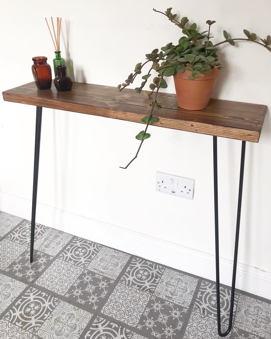 Industrial Hairpin hall console table