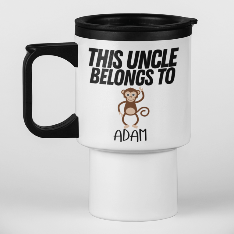 Personalised Uncle Travel Mug This Uncle Belongs To Personalised Uncle Gift