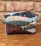 Countryside Print Quilted Fabric Box Shape Makeup Bag - Image 2