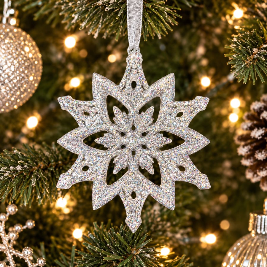Christmas Snowflake Flower Tree Decorations - made to order