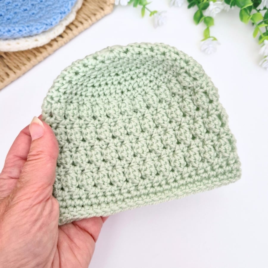 Handmade Crochet Baby Hat - Baby Shower & New Baby Gift