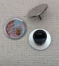 Iced Coffee Girlie - Coffee Lover Themed Badge - Large Resin Topped Pin Badge - Image 2