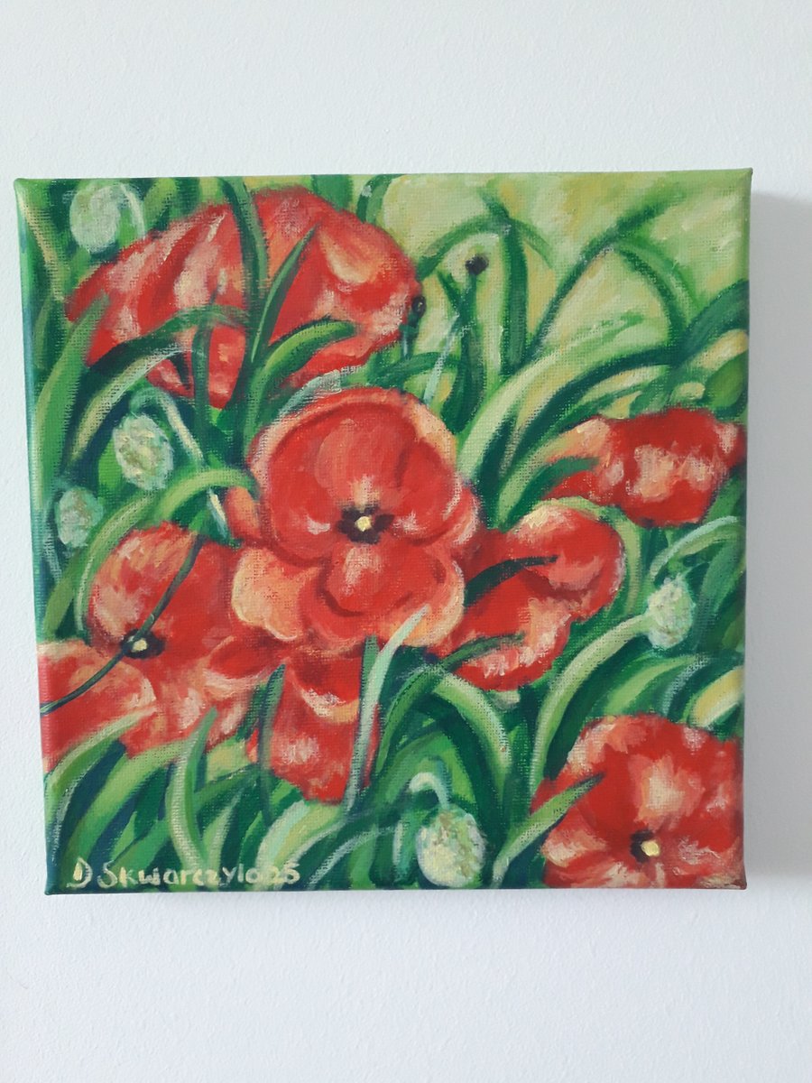 'Red Poppies' original painting.  